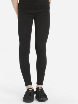 Młodzieżowe legginsy sportowe dla dziewczynki Puma Ess+ Logo Leggings G 846960-01 158-164 cm Czarne (4064535826128)