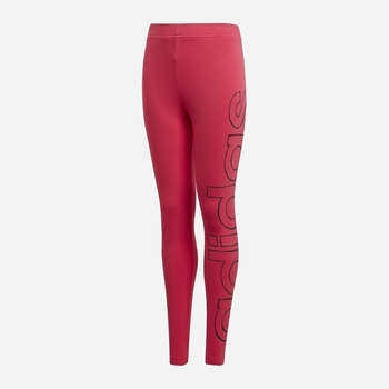 Młodzieżowe legginsy dla dziewczynki Adidas Yg Logo Tight GD6337 164 cm Różowe (4062062154905)