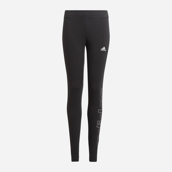 Młodzieżowe legginsy sportowe dla dziewczynki Adidas G Lin Leg GN4044 140 cm Czarne (4062065017825)