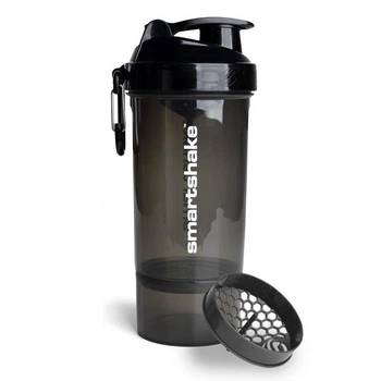 Шейкер SmartShake для спортивных коктейлей с двумя отсекоми 800 мл черный