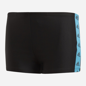 Dziecięce kąpielówki bokserki dla chłopca Adidas Yb Tape Boxer FL8687 110 cm Czarne (4062058559967)