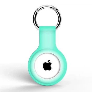 Захисний сяючий силіконовий чохол брелок для Apple Airtag на ключі / рюкзак / нашийник, бірюзовий (77550069)