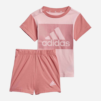 Дитячий комплект (футболка + шорти) для дівчинки Adidas I Bl T Set GN3927 74 см Рожевий (4066745168647)