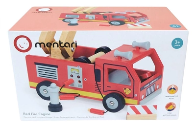Wóz strażacki Mentari Red Fire Engine z akcesoriami (0191856079026)