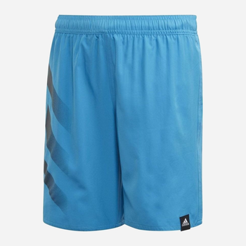 Modzieżowe spodenki kąpielowe dla chłopca Adidas Ya Bd 3S Shorts FL8711 140 cm Niebieskie (4062058508262)