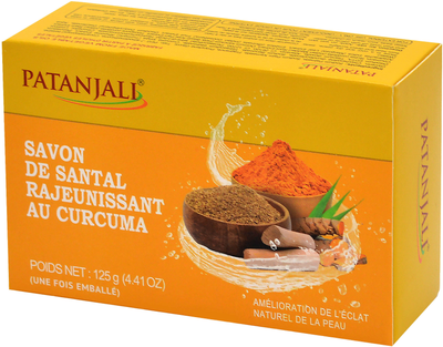 Мыло для тела Patanjali Ayurved Омолаживающее с Сандалом и Куркумой 125 г (8904109488597)