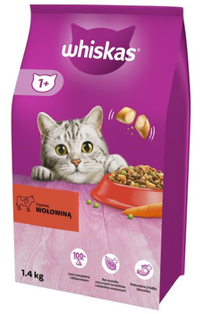 Sucha karma dla kotów Whiskas z wołowiną 1.4 kg (5998749144152)