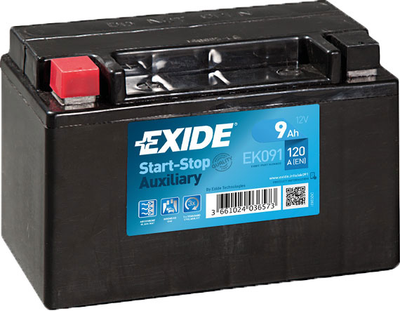 Мото аккумулятор Exide START & STOP AUXILIARY 9 Ач +/- 120EN 150х90х105 (EK091)