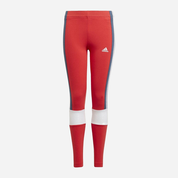Młodzieżowe legginsy sportowe dla dziewczynki Adidas G Cb Leg GN3965 140 cm Czerwone (4064044929037)