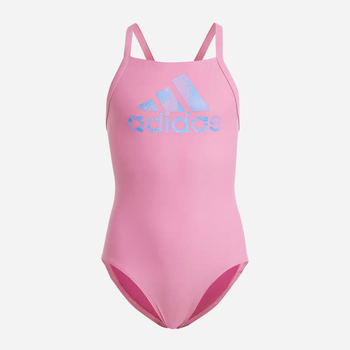 Młodzieżowy strój kąpielowy jednoczęściowy na basen dla dziewczynki Adidas Big Logo Suit IA5416 170 cm Różowy (4066761010203)