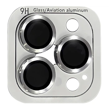 Защитное стекло Epik Metal Classic на камеру (в упак.) для Apple iPhone 12 Pro / 11 Pro / 11 Pro Max Серебряный / Silver