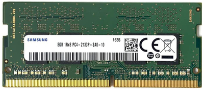 Оперативна пам'ять Samsung 8 GB SO-DIMM DDR4 2133 MHz - (M471A1K43BB0-CPB)