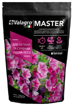 Комплексное минеральное удобрение для петуний и сурфиний Master (Мастер), 250г, NPK 13.40.13, Весна-Лето, Valagro