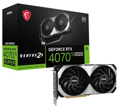 Відеокарта MSI RTX 4070 Ti SUPER 16G VENTUS 2X OC (RTX 4070 Ti SUPER 16G VENTUS 2X OC) (GDDR6X, 256 bit, PCI-E v4.0)Refurbished