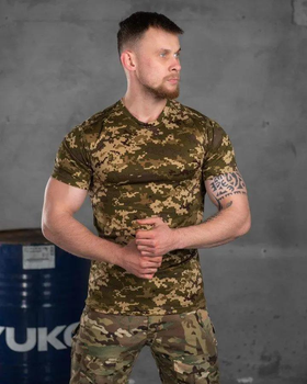 Тактическая мужская футболка потоотводящая 5XL пиксель (15024)