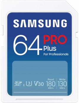 Karta pamęnci Samsung Pro Plus SD 64 GB V30 Class 10 UHS-I SDXC White (MB-SD64S/EU)