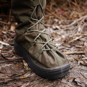 Тактичні водовідштовхувальні військові бахіли гамашії для взуття від дощу та грязі для захисту на берці Хакі M ( 39-41 розмір)