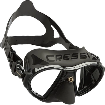 Маска Cressi - Sub ZEUS MASK BLACK/FRAME BLACK для плавания подводной охоты дайвинга снорклинга фридайвинга