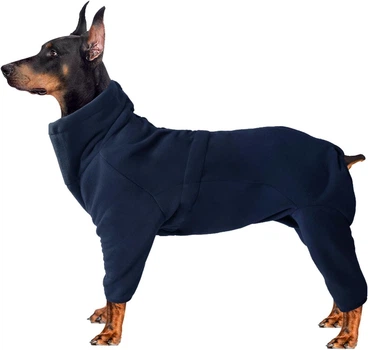 Флисовый комбинезон для собак Derby Navy, 3XL Темно-синий