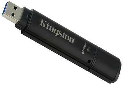 Флеш пам'ять Kingston DT4000 G2 256 AES 64GB USB 3.0 Black (DT4000G2DM/64GB)