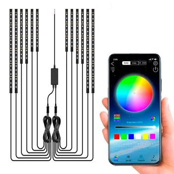 Комплект светодиодной RGB подсветки KIEND MT12 Bluetooth для мотоцикла Черный (1013-482-00)