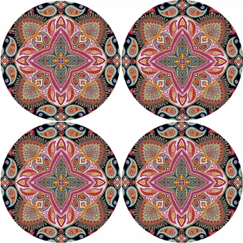 Набір круглих підкладок, 4D килимків, на стіл 33 х 33см 4шт, Polka (5905342645511)