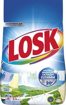 Пральний порошок Losk Автомат для білих та світлих речей Гірське озеро 16 циклів прання 2.4 кг (9000101805390)