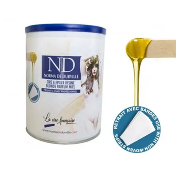 Віск натуральний жовтий для депіляції - Natural honey rosin wax Norma de Durville, 800 мл.