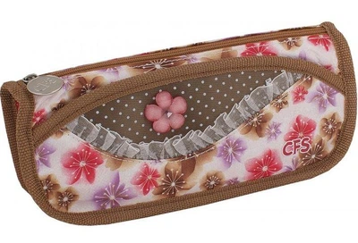 Шкільний пенал м'який Cute Flowers 2 відділення 22х8x3см CFS