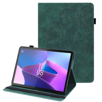 Защитный чехол UniCase Flower Series для Lenovo Tab P11 Pro Gen 2 - Green