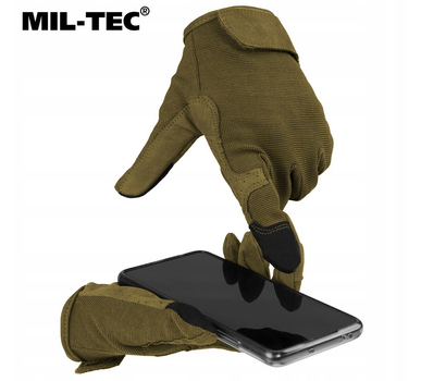 Рукавички тактичні сенсорні Mil-Tec COMBAT TOUCH Olive 12521101 L