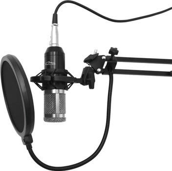 Mikrofon Media-Tech Profesjonalny zestaw XLR USB Srebrny (5906453180595)