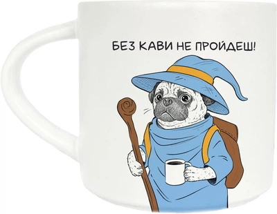 Чашка Orner D100 Мопс - волшебник 400 мл (orner-2207)