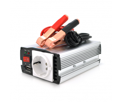 Інвертор напруги MRV-15012 ((150W)), 12/220V, approximated, 1Shuko, клемы + крокодилы, Box.Q20