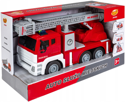Wóz strażacki Smily Play Smily Play Auto służb miejskich z dźwiękiem i światłem (5905375839932)
