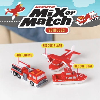 Zestaw pojazdów straży pożarnej Popular Playthings Mix Or Match Magnetic (755828603178)