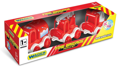 Zestaw wozów strażackich Wader Kid Cars 3 szt (5900694600232)