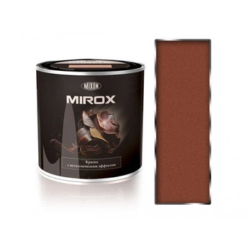 Краска декоративная с металлическим эффектом 3 в 1 Mixon Mirox коричневая 8004 2,25 л.