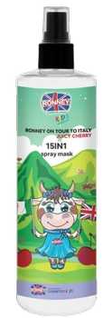 Maska w sprayu Ronney Kids On Tour To Italy 15in1 Spray Mask do włosów splątanych i suchych dla dzieci Soczysta Wiśnia 285 ml (5060589157118)