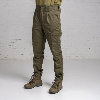 Брюки мужские Горка олива, брюки с усиленными коленями и резинкой под коленом 48