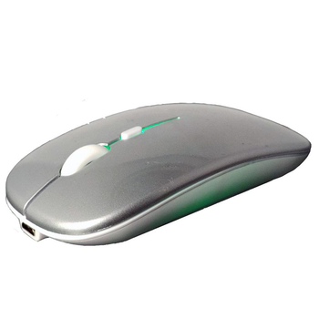 Безпроводная аккумуляторная мышка Dual-mode mouse 2.4 ГГц+Вluetooth 5.0 Silver