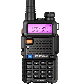 Рация двухдиапазонная BAOFENG UV-5R 8W VHF & UHF Черный (1013-529-00)