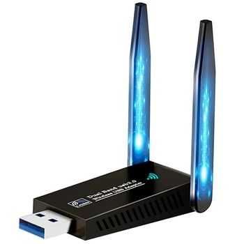 WIFI адаптер BauTech беспроводный 5G 1300 Мбит/с Bluetooth 5.0 Dual-Band Чёрный (1013-546-00)