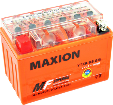 АКБ мото гелевый 12V 9-А/Ч L+ (Maxion) (152х88х106) YTX9-BS GEL