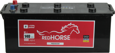 АКБ 140-А/год (Red Horse) Premium (L+) 900A (513х189х216мм.)