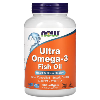 NOW Ультра Омега-3, Ultra Omega-3 Fish Oil - 180 софтгель 733739016621