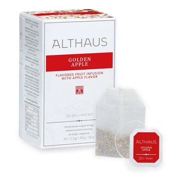 Чай фруктовый пакетированный Althaus Golden Apple Deli Packs 20 пакетиков по 1.75г