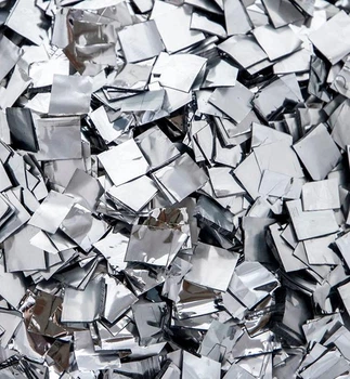 Конфетті, метафан "Silver", вага - 50 г, розмір - 3 см, колір - срібло