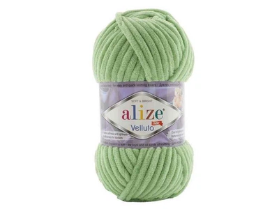 Пряжа ALIZE Velluto спаржа 100% мікрополіестер 100г 68м 103 5шт/уп
