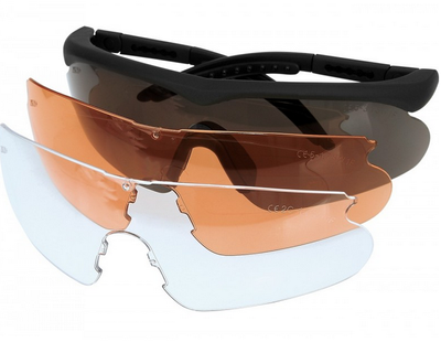 Тактические баллистические очки SWISSEYE Raptor + 3 линзы 15620000